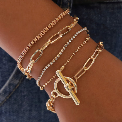 Golden Snake Double Bracelet Bohemian Summer
