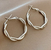 Female Exaggerated And Personalized Geometric Round Ring Earrings