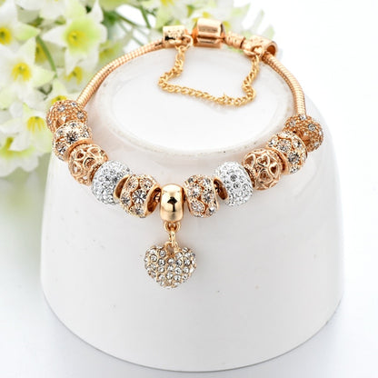 New golden full diamond love bracelet