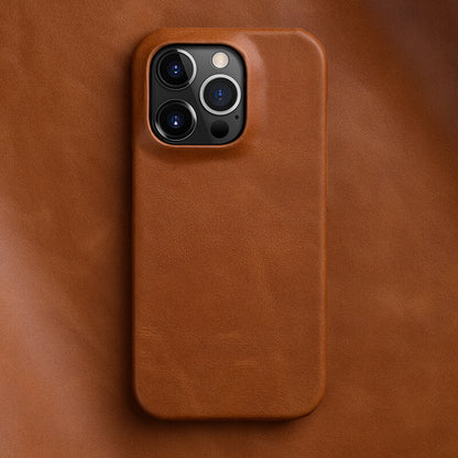 Suitable For 14ProMax Phone Case Head Layer Leather Vintage