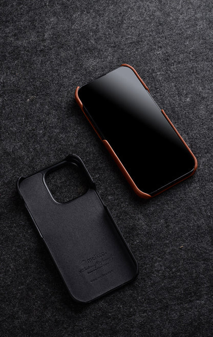 Suitable For 14ProMax Phone Case Head Layer Leather Vintage