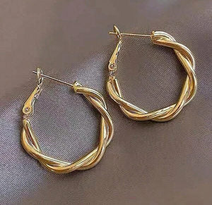 Female Exaggerated And Personalized Geometric Round Ring Earrings
