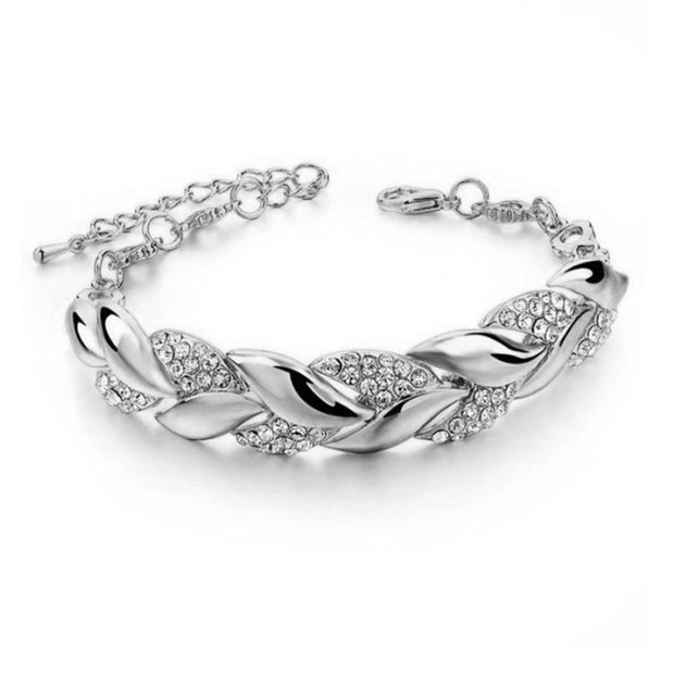 Golden leaf bracelet