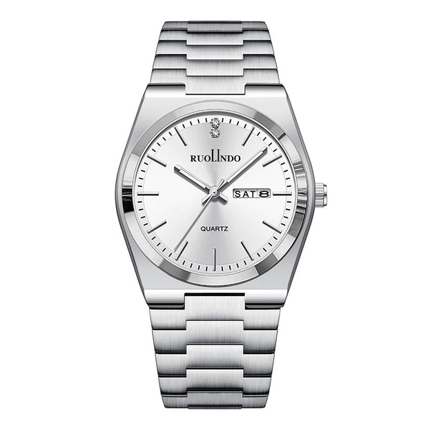 Double Calendar Advanced Stainless Steel Luminous Men's Watch