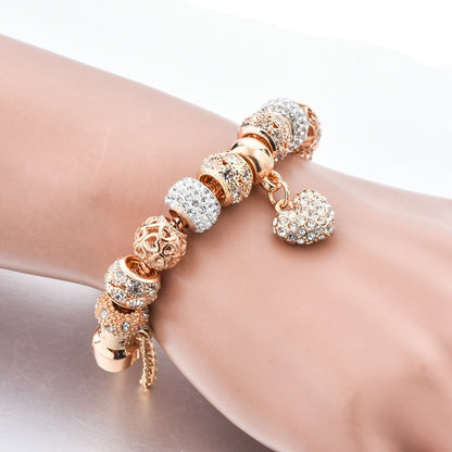 New golden full diamond love bracelet