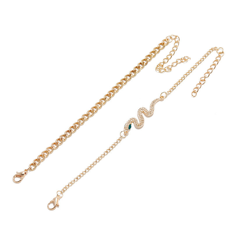 Golden Snake Double Bracelet Bohemian Summer