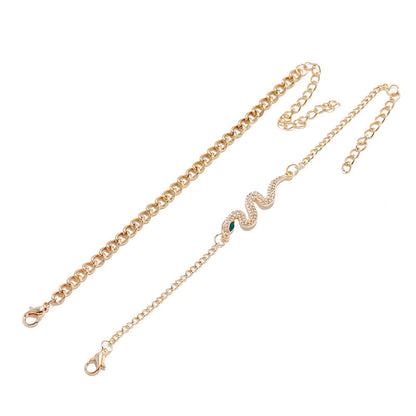 Golden Snake Double Bracelet Bohemian Summer