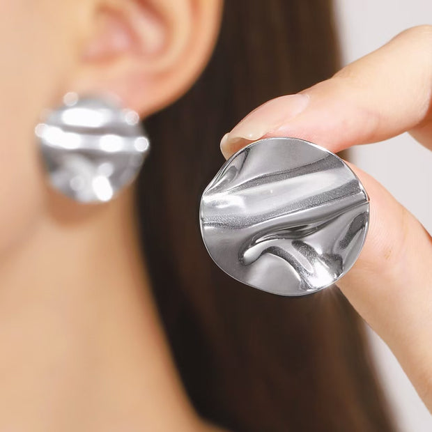 Geometric Ear Studs New Trendy Women's Irregular Metal Sequins Earrings