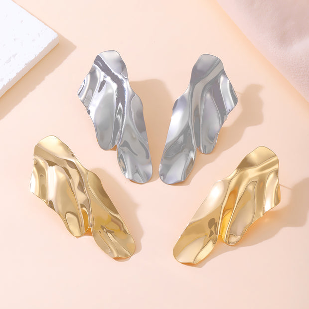 Geometric Ear Studs New Trendy Women's Irregular Metal Sequins Earrings