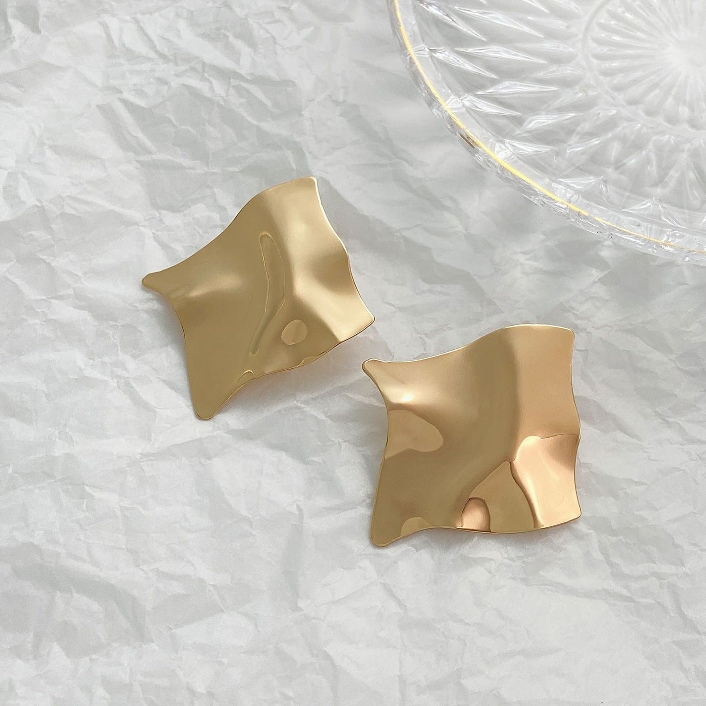 Geometric Ear Studs New Trendy Women's Irregular Metal Sequins Earrings