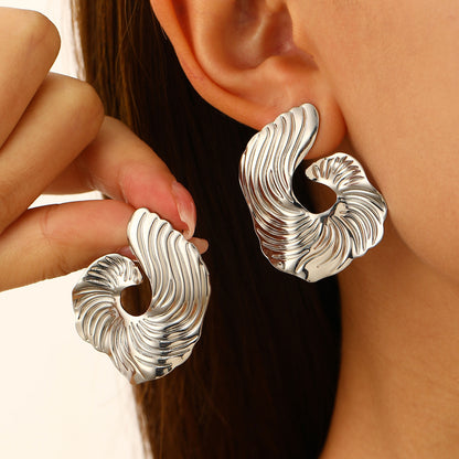 Geometric Ear Studs New Trendy Women's Irregular Metal Sequins Earrings