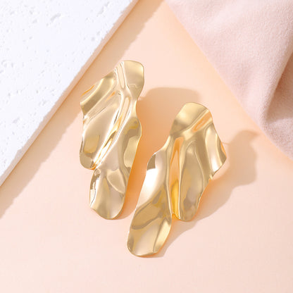 Geometric Ear Studs New Trendy Women's Irregular Metal Sequins Earrings