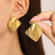 Geometric Ear Studs New Trendy Women's Irregular Metal Sequins Earrings