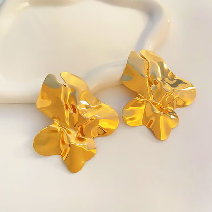 Geometric Ear Studs New Trendy Women's Irregular Metal Sequins Earrings