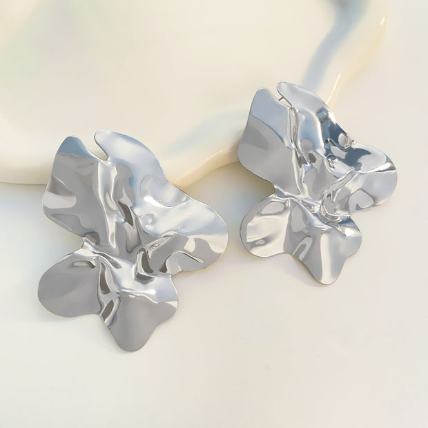 Geometric Ear Studs New Trendy Women's Irregular Metal Sequins Earrings