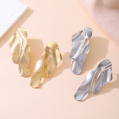 Geometric Ear Studs New Trendy Women's Irregular Metal Sequins Earrings