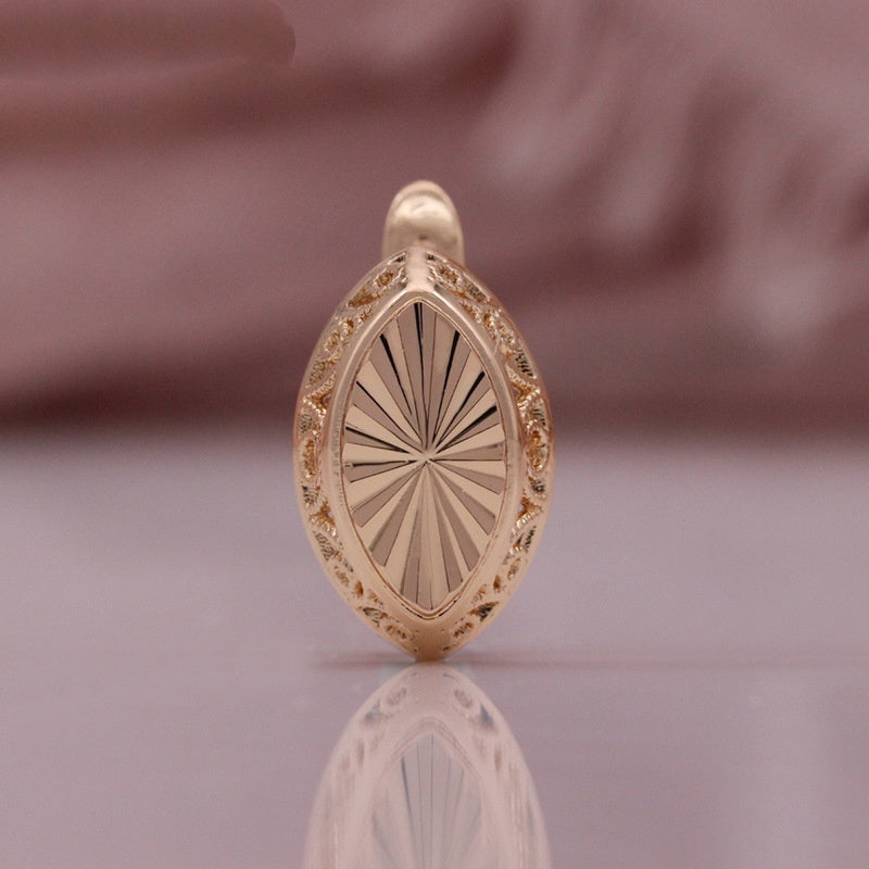 New Rose Gold Russian Hongjin Horse Eye Earrings