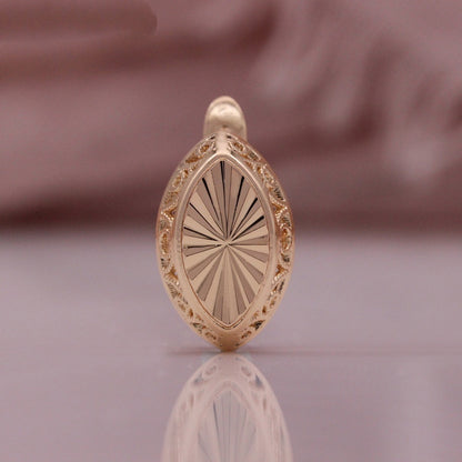 New Rose Gold Russian Hongjin Horse Eye Earrings