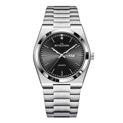 Double Calendar Advanced Stainless Steel Luminous Men's Watch