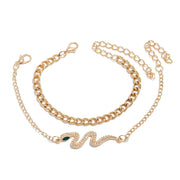 Golden Snake Double Bracelet Bohemian Summer