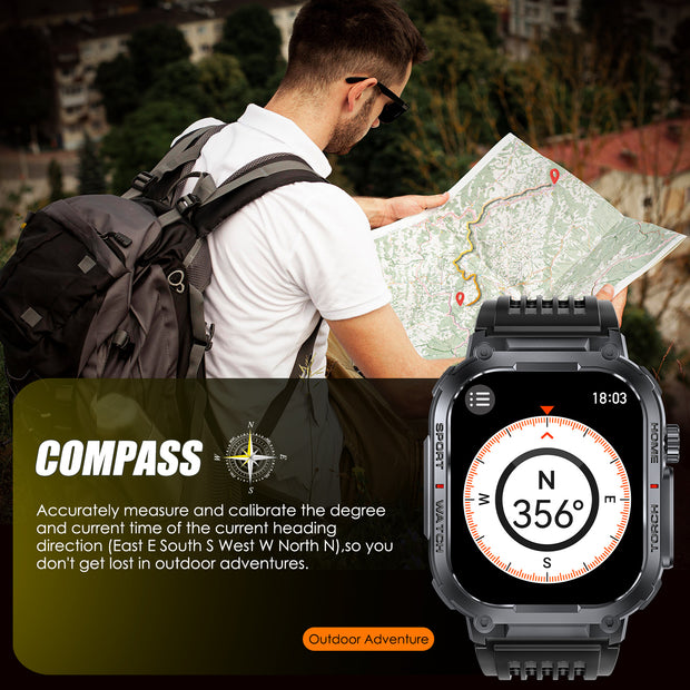 INEYES S320B Smartwatch with Sport Modes & LED Light