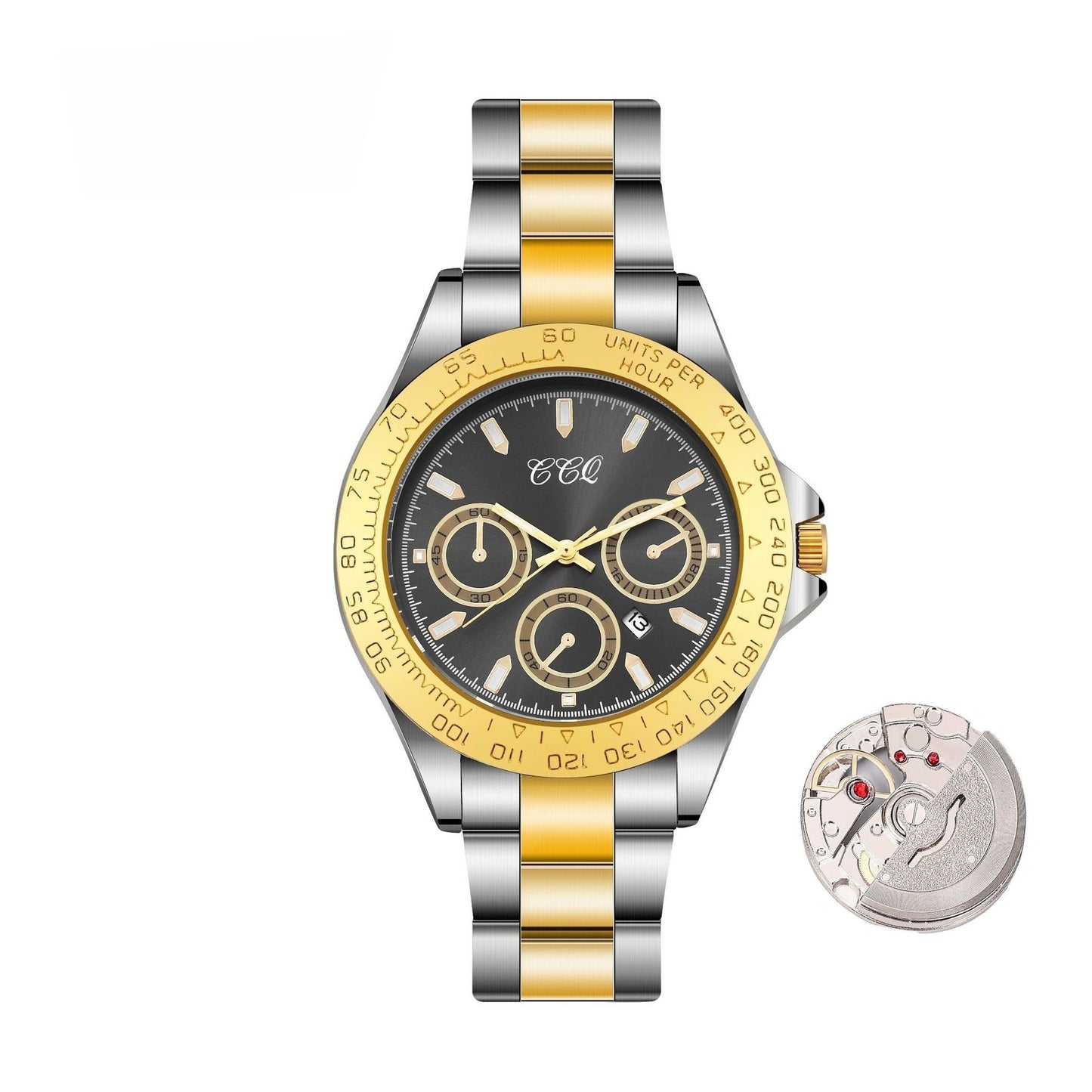 Fashion Gradually Gold Steel Watch